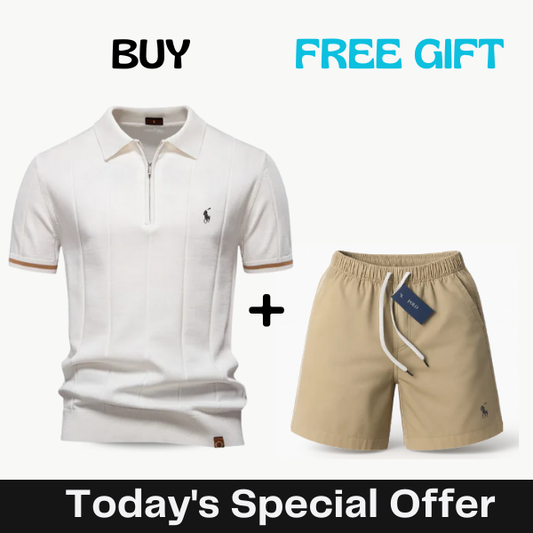 Classic Knit Polo Premium Get Premium Chino Shorts FREE